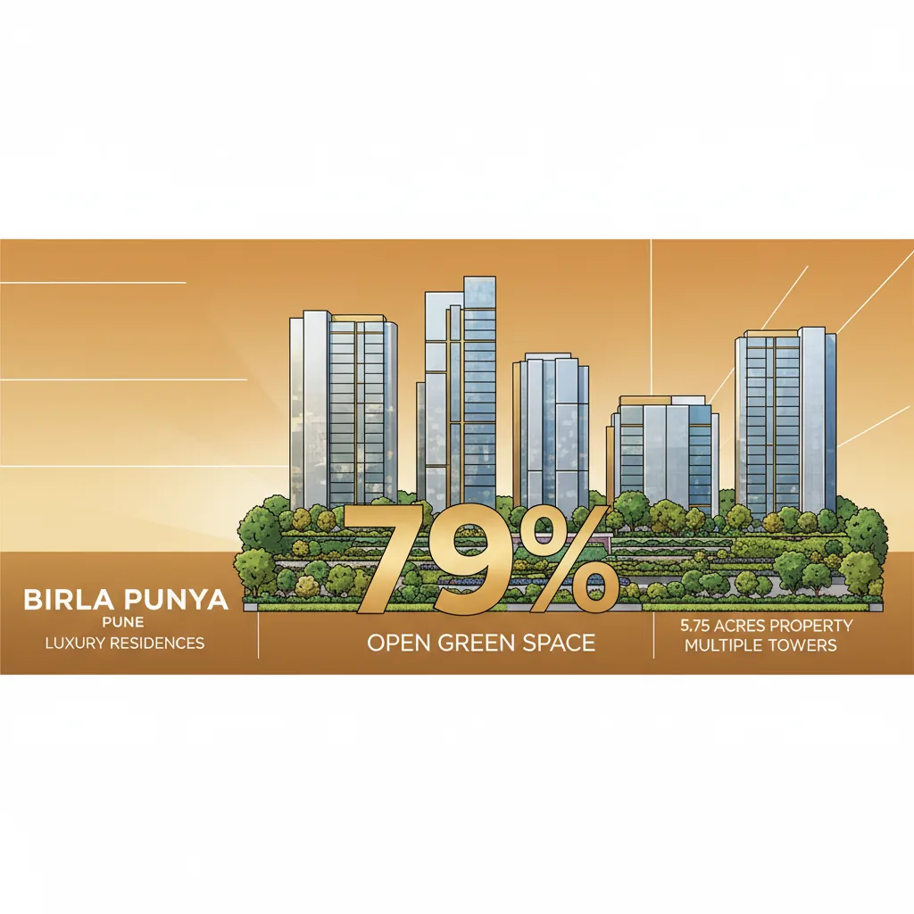 Birla Punya luxury residential towers with landscaped gardens in Pune - architectural visualization