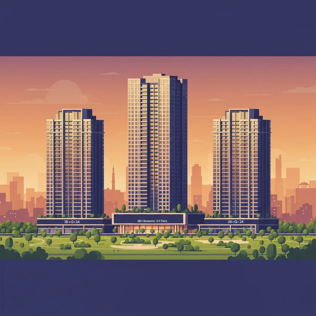 Birla Punya luxury residential towers at sunset in Sangamwadi Pune