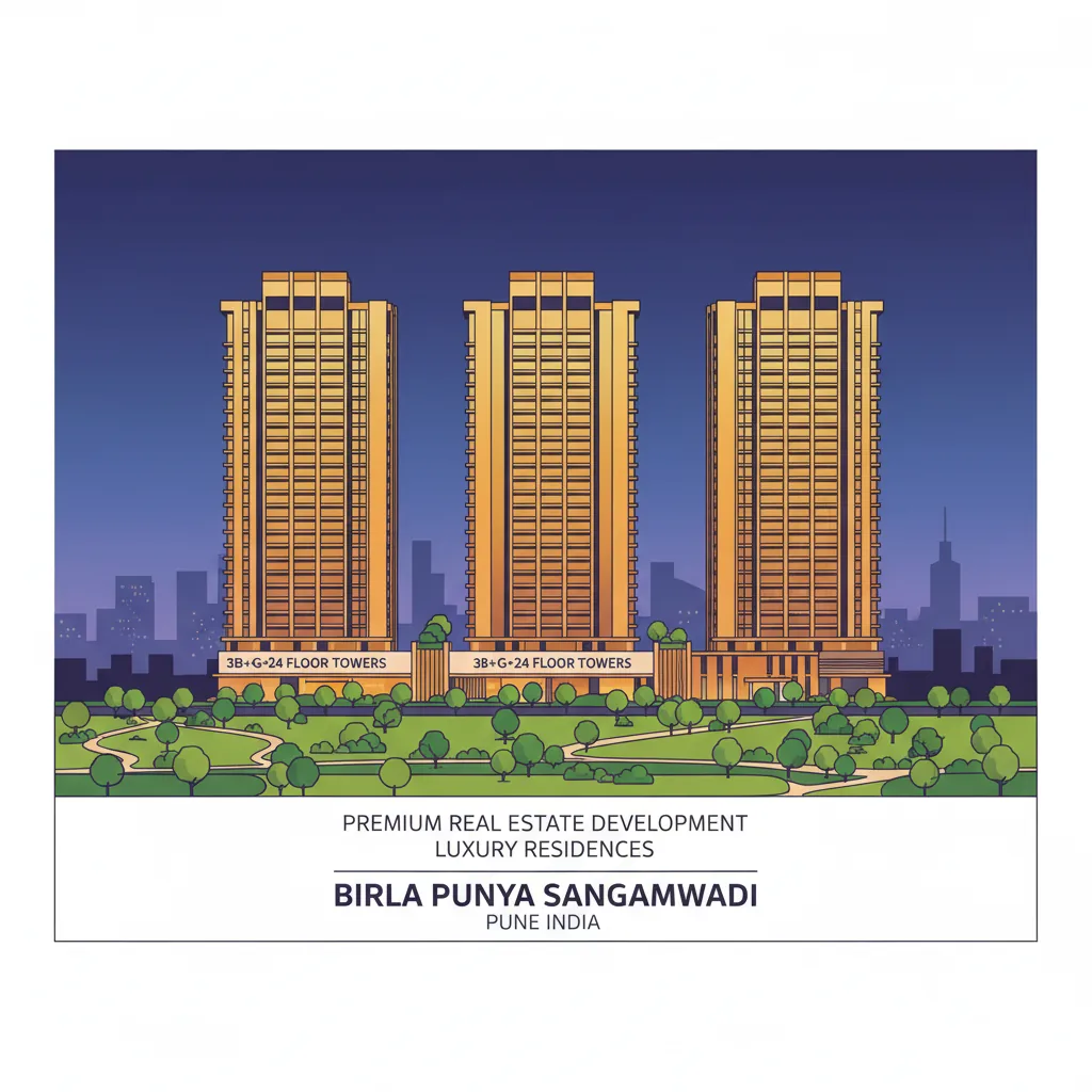 Birla Punya Pre Launch - Modern luxury residential high-rise apartment complex in Sangamwadi Pune