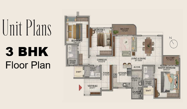 Birla Trimaya 3 BHK Floor Plan