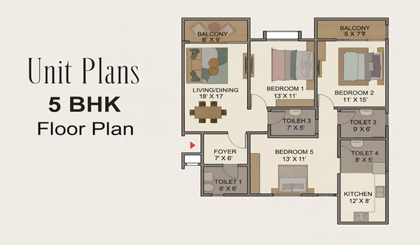Birla Niyaara 5 BHK Floor Plan
