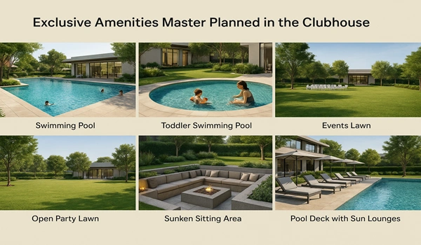 Exclusive Amenities Master Planned in the Clubhouse Exclusive Amenities Master planned in the Clubhouse